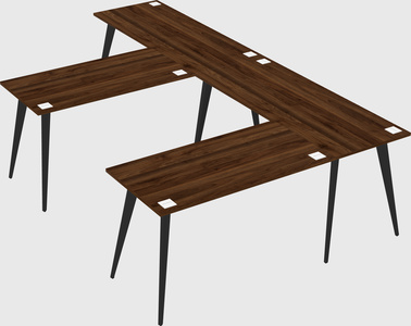 Modern l-shaped office desk