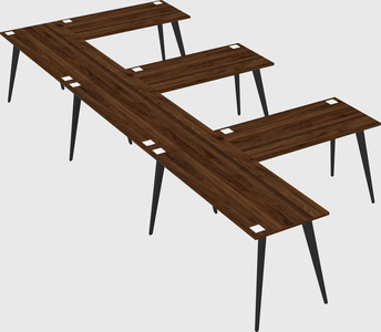 Modern l-shaped office desk