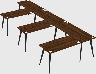 Modern l-shaped office desk