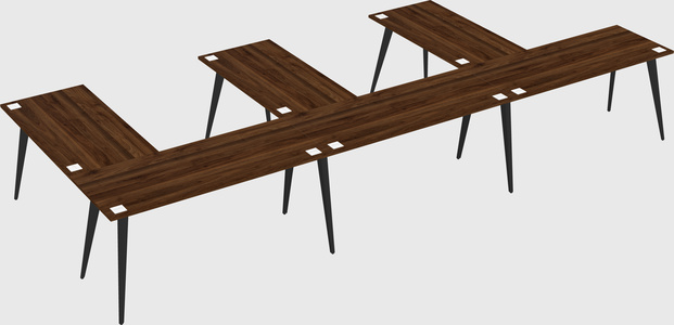 Modern l-shaped office desk