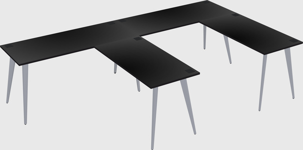 Modern l-shaped office desk