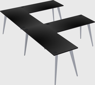 Modern l-shaped office desk
