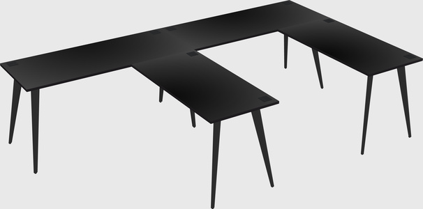 Modern l-shaped office desk