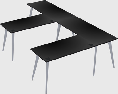 Modern l-shaped office desk