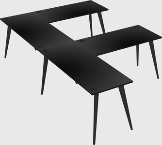 Modern l-shaped office desk