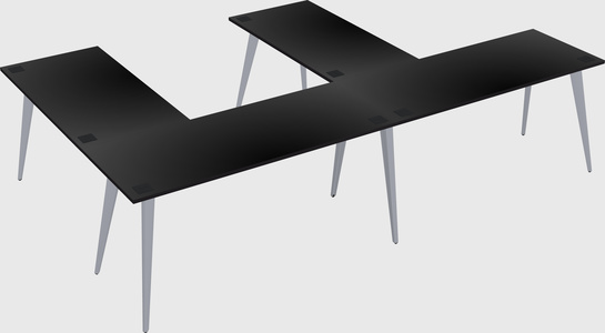 Modern l-shaped office desk