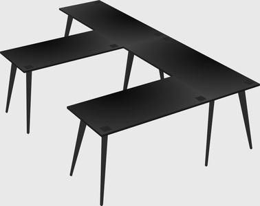 Modern l-shaped office desk
