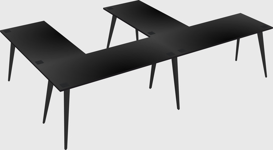 Modern l-shaped office desk