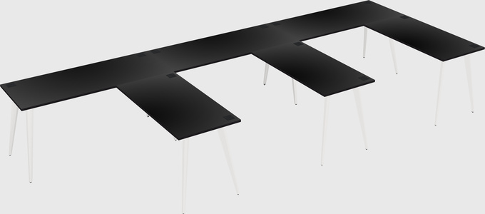 Modern l-shaped office desk