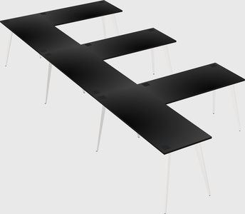 Modern l-shaped office desk