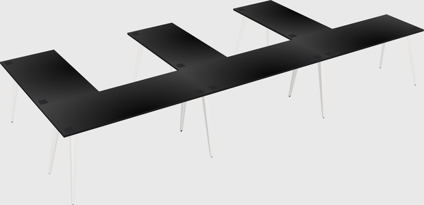 Modern l-shaped office desk
