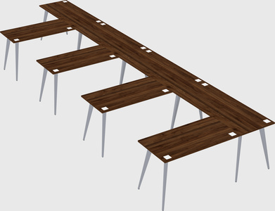 Modern l-shaped office desk