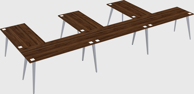 Modern l-shaped office desk