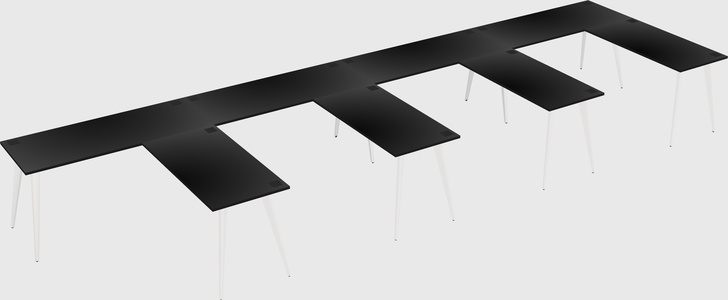 Modern l-shaped office desk