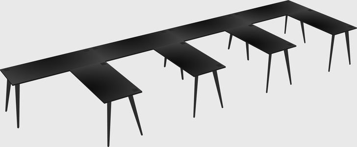 Modern l-shaped office desk