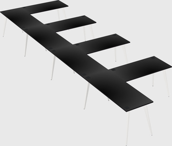 Modern l-shaped office desk