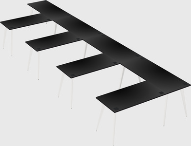 Modern l-shaped office desk