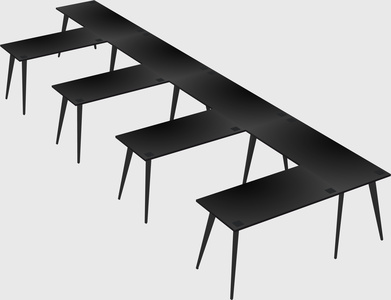 Modern l-shaped office desk