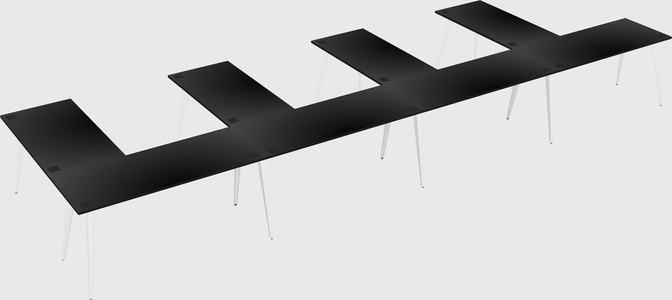Modern l-shaped office desk