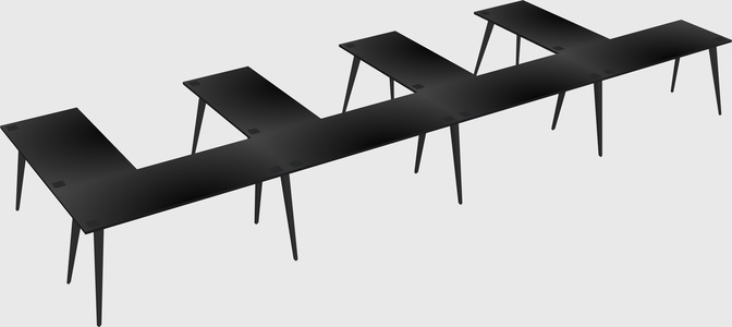 Modern l-shaped office desk