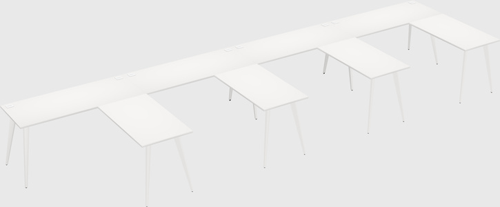 Modern l-shaped office desk