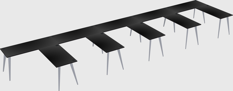 Modern l-shaped office desk
