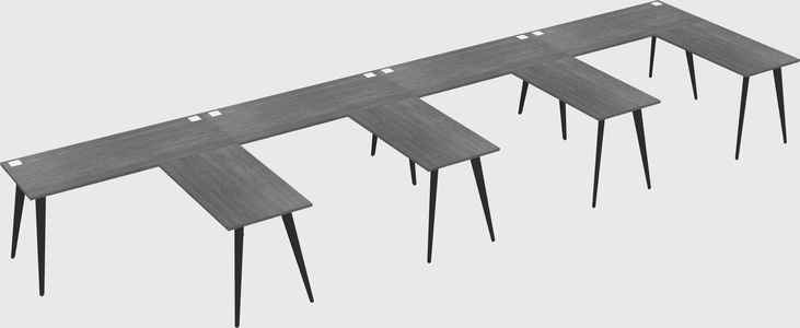 Modern l-shaped office desk