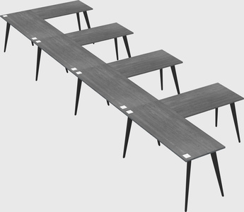 Modern l-shaped office desk
