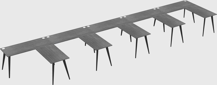 Modern l-shaped office desk