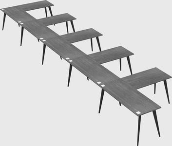 Modern l-shaped office desk