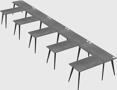 Modern l-shaped office desk