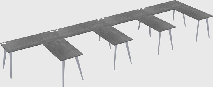 Modern l-shaped office desk