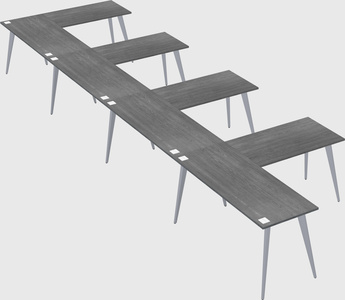Modern l-shaped office desk
