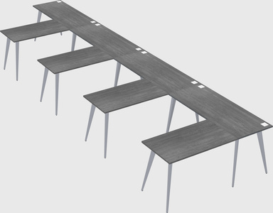 Modern l-shaped office desk