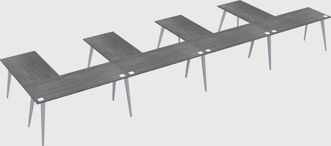 Modern l-shaped office desk