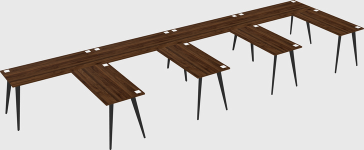 Modern l-shaped office desk