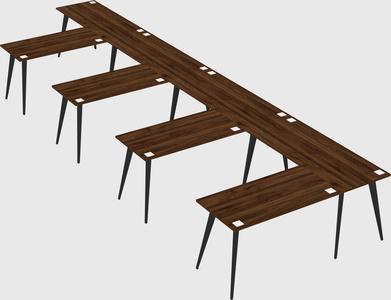 Modern l-shaped office desk