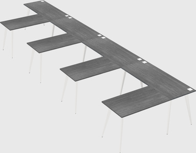Modern l-shaped office desk