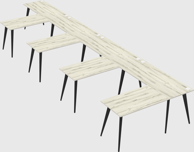 Modern l-shaped office desk