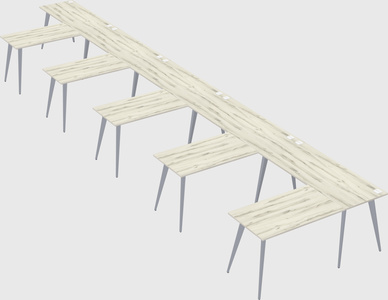 Modern l-shaped office desk
