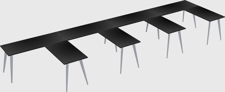 Modern l-shaped office desk