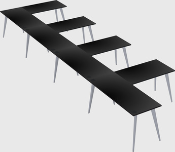 Modern l-shaped office desk