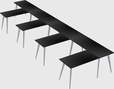Modern l-shaped office desk