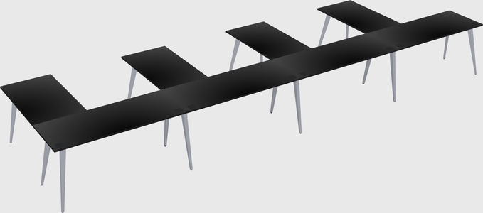 Modern l-shaped office desk
