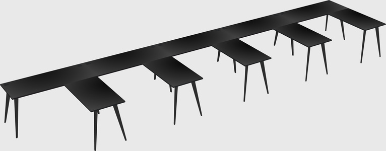 Modern l-shaped office desk