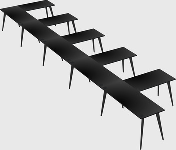 Modern l-shaped office desk