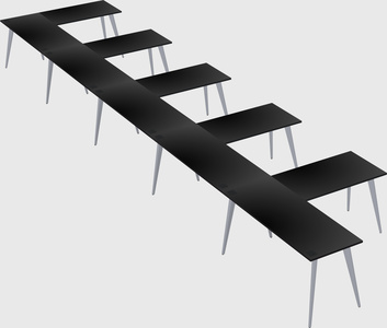 Modern l-shaped office desk