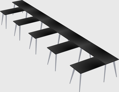 Modern l-shaped office desk