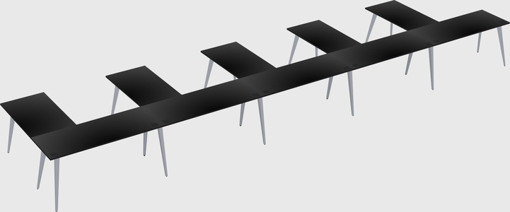 Modern l-shaped office desk