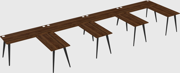 Modern l-shaped office desk